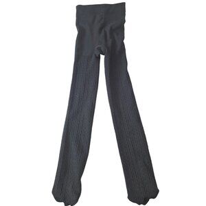 Womens Black Knit High-Waisted Textured Leggings*Tights*Cosplay*Femboy*Sissy